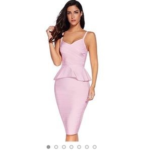Meilun Women Two Piece Midi Bodycon Bandage Dress